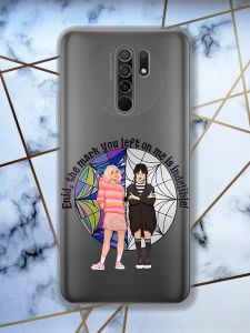 Прозорий чохол на Xiaomi Redmi 9 Дівчата з Венздей (принт 211)