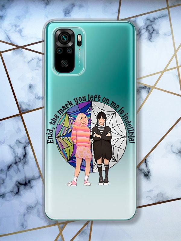 Прозорий чохол на Xiaomi Redmi Note 10 / Note 10s  Дівчата з Венздей (принт 211)