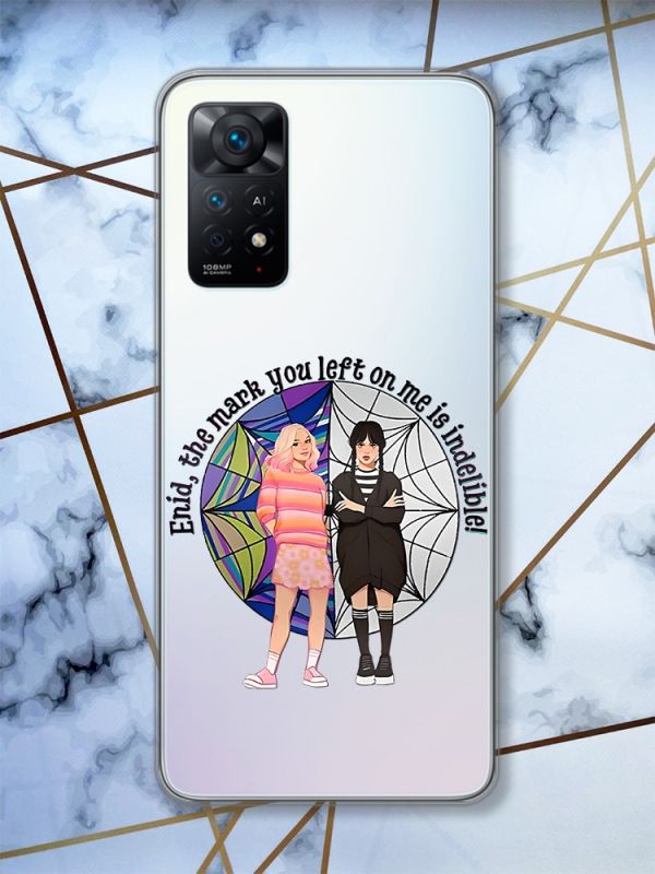 Прозорий чохол на Xiaomi Redmi Note 11 Pro Дівчата з Венздей (принт 211)