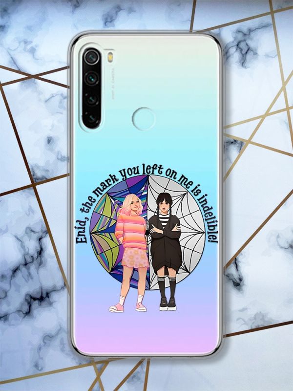 Прозорий чохол на Xiaomi Redmi Note 8  Дівчата з Венздей (принт 211)