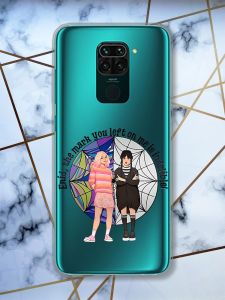 Прозорий чохол на Xiaomi Redmi Note 9 Дівчата з Венздей (принт 211)