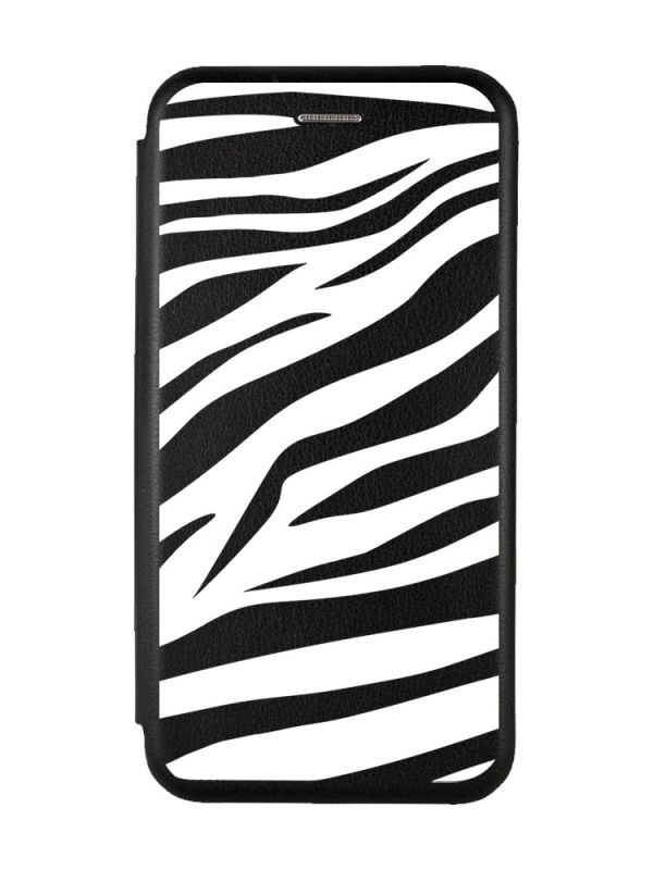 Чохол-книжка з малюнком для Samsung Galaxy A30 (2019) A305/A20 Чорний; Фон Зебра (принт 91)
