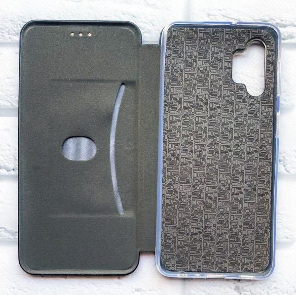 Чохол-книжка з малюнком для Samsung Galaxy A32 5G Чорний; Котик (принт 125)