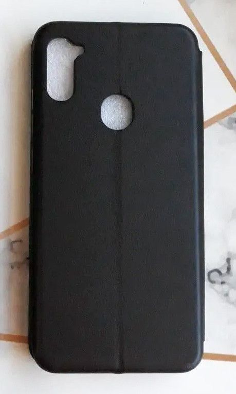Чохол-книжка з малюнком для Samsung Galaxy A11 Чорний; Котик (принт 125)