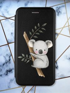 Чохол-книжка з малюнком для Xiaomi Redmi 6 Чорний; Коала (принт 132)