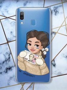 Прозорий чохол для Samsung Galaxy A30 (2019)/A20 (2019) На бавовну (патріотичний принт 217)