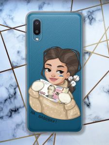 Прозорий чохол на Samsung Galaxy A02/A022 (2021) На бавовну (патріотичний принт 217)
