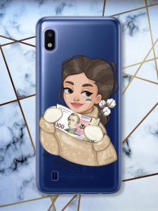 Прозорий чохол на Samsung Galaxy A10 (2019) A105 На бавовну (патріотичний принт 217)