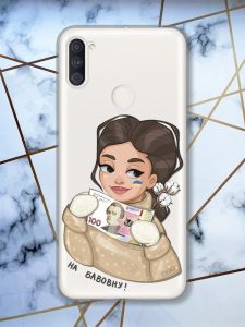 Прозорий чохол на Samsung Galaxy A11 На бавовну (патріотичний принт 217)