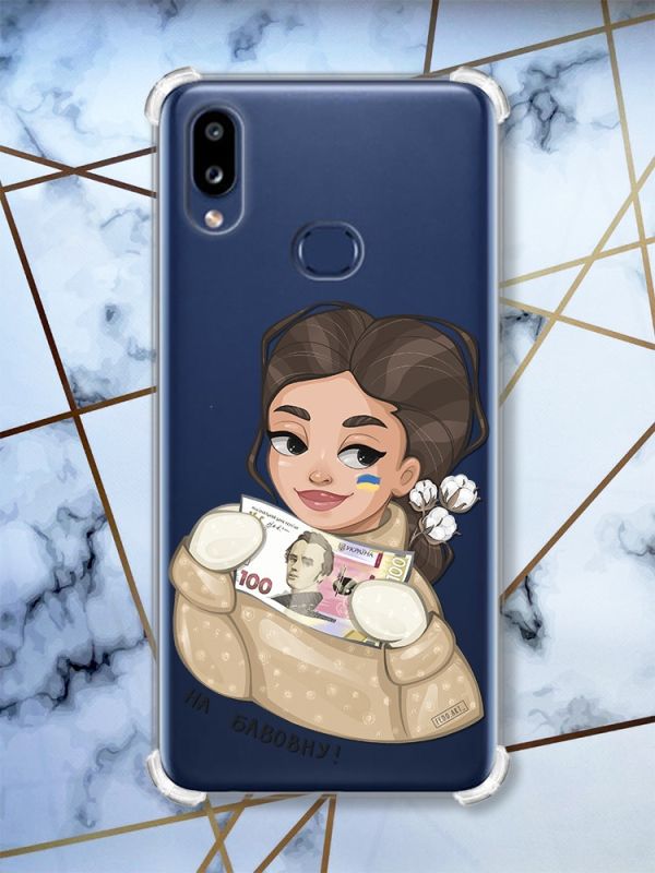 Чохол з потовщеними кутами на Samsung Galaxy A10s/A107 На бавовну (патріотичний принт 217)