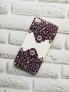 Силіконовий прозорий чохол з малюнком для Meizu U20 Орнамент фіолетовий