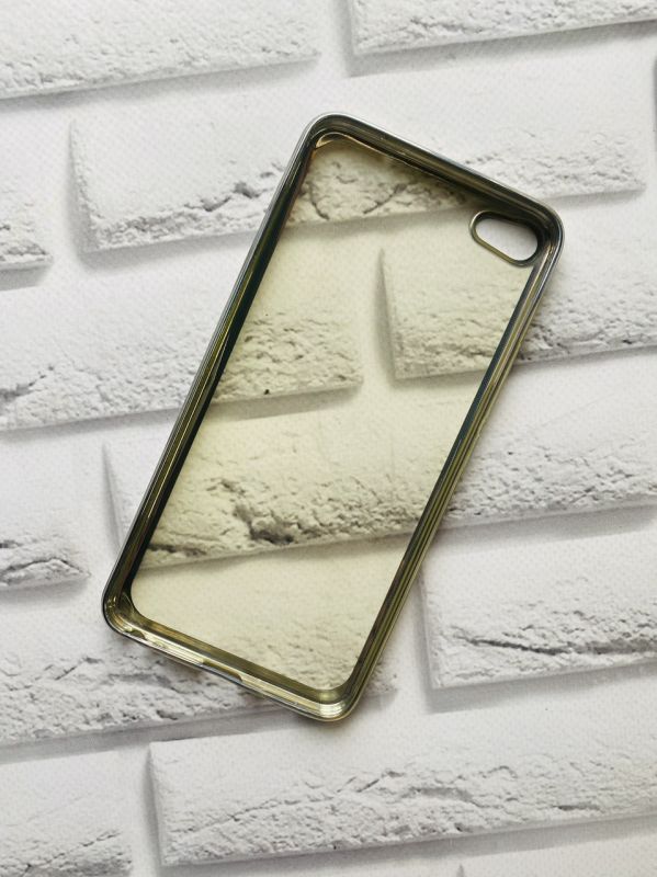 Силіконовий прозорий чохол із золотим обідком для Meizu U20 Срібний