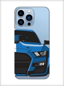 Прозорий чохол на Apple iPhone 13 Pro Max Авто синє (принт 229)