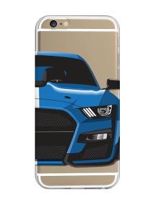 Прозорий чохол на iPhone 6/6s :: Авто синє (принт 229)