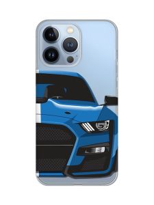 Прозорий чохол на Apple iPhone 13 Pro Авто синє (принт 229)