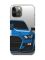 Прозорий чохол на iPhone 12 Pro Max Авто синє (принт 229)