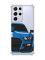 Чохол з потовщеними кутами на Samsung Galaxy S21 Ultra Авто синє (принт 229)