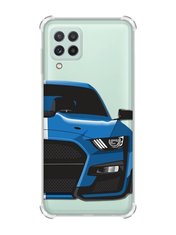 Чохол із потовщеними кутами на Samsung Galaxy A22 5G / A22s 5G Авто синє (принт 229)