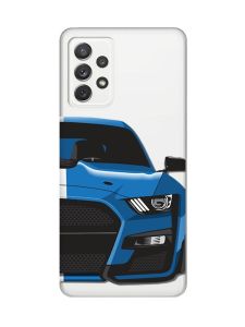 Прозорий чохол на Samsung Galaxy A72/A725 Авто синє (принт 229)
