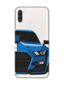 Прозорий чохол на Samsung Galaxy A11 Авто синє (принт 229)