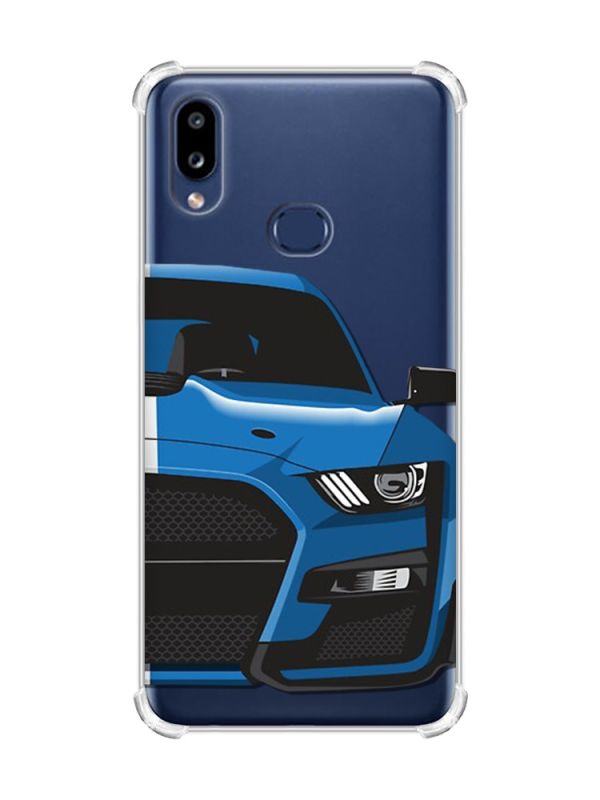 Чохол з потовщеними кутами на Samsung Galaxy A10s/A107 Авто синє (принт 229)