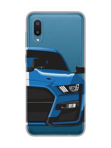 Прозорий чохол на Samsung Galaxy A02/A022 (2021) Авто синє (принт 229)