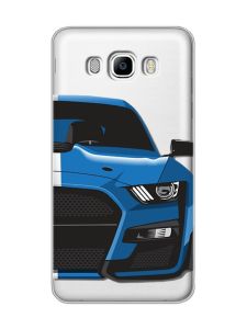 Прозорий чохол на SAMSUNG Galaxy J7(2016) J710 Авто синє (принт 229)