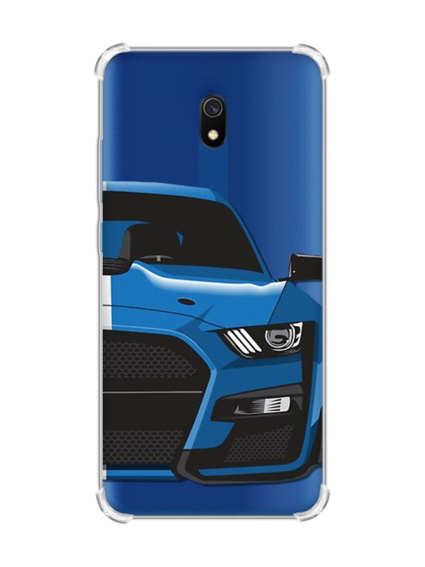 Чохол з потовщеними кутами на Xiaomi Redmi 8A Авто синє (принт 229)