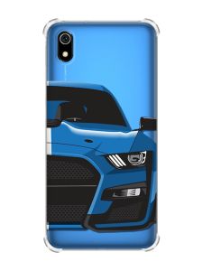 Чохол з потовщеними кутами для Xiaomi Redmi 7A Авто синє (принт 229)