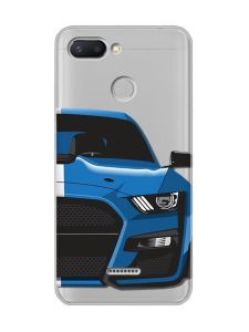 Прозорий чохол на Xiaomi Redmi 6  Авто синє (принт 229)