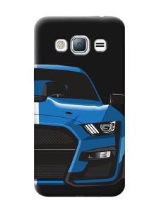 Матовий чорний чохол на Samsung Galaxy J3 / J310 Авто синє (принт 229)