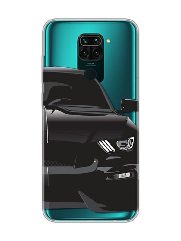 Прозорий чохол на Xiaomi Redmi Note 9 Авто чорне (принт 232)