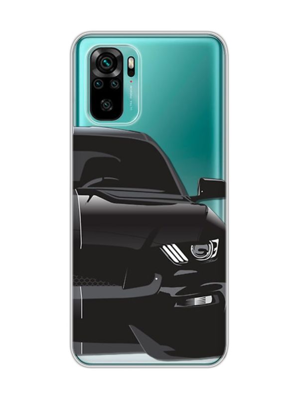 Прозорий чохол на Xiaomi Redmi Note 10 / Note 10s  Авто чорне (принт 232)