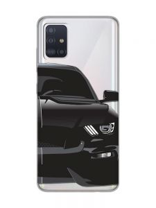 Прозорий чохол на Samsung Galaxy A71/A715 Авто чорне (принт 232)