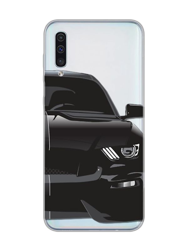 Прозорий чохол на Samsung Galaxy A50 (2019) A505 Авто чорне (принт 232)