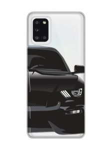 Прозорий чохол на Samsung A31 Авто чорне (принт 232)