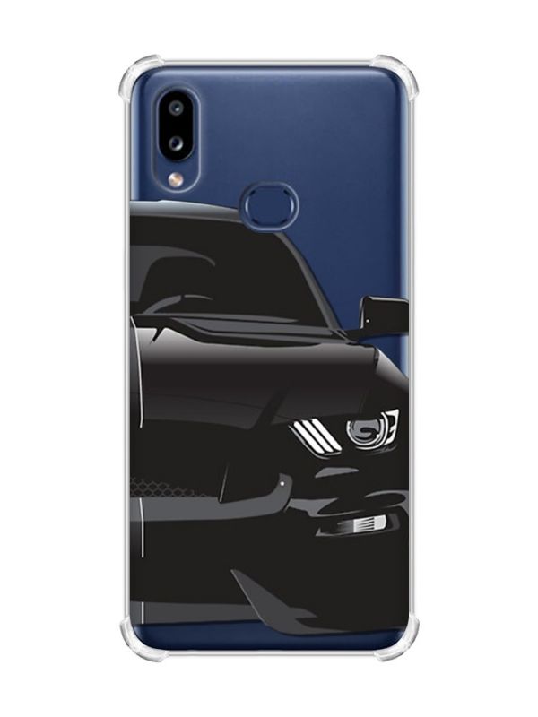 Чохол з потовщеними кутами на Samsung Galaxy A10s/A107 Авто чорне (принт 232)