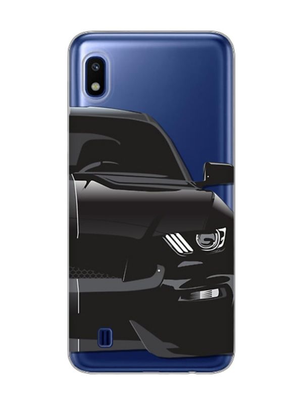 Прозорий чохол на Samsung Galaxy A10 (2019) A105 Авто чорне (принт 232)