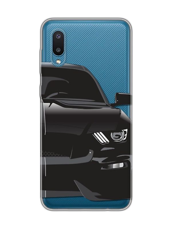 Прозорий чохол на Samsung Galaxy A02/A022 (2021) Авто чорне (принт 232)