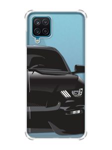 Чохол з потовщеними кутами на Samsung A12 4G Авто чорне (принт 232)