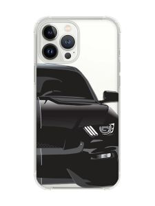 Чохол із потовщеними кутами на iPhone 14 Pro Авто чорне (принт 232)