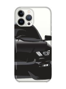 Прозорий чохол із захистом камери на iPhone 14 Pro Авто чорне (принт 232)