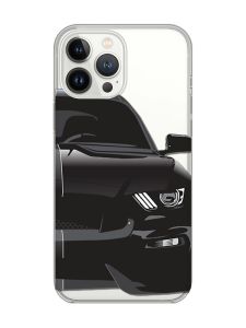 Прозорий чохол із захистом камери на iPhone 14 Pro Max Авто чорне (принт 232)