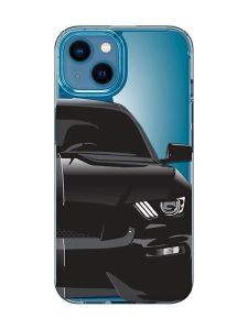 Прозорий чохол для iPhone 13 mini Авто чорне (принт 232)