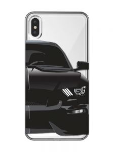 Прозорий чохол на iPhone XS Max Авто чорне (принт 232)