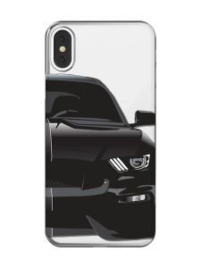 Прозорий чохол на iPhone X / XS Авто чорне (принт 232)