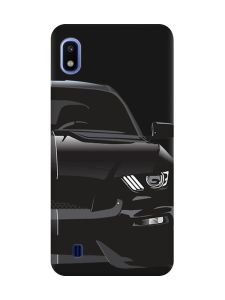 Матовий чорний чохол на Samsung Galaxy A10 (2019) A105 Авто чорне (принт 232)