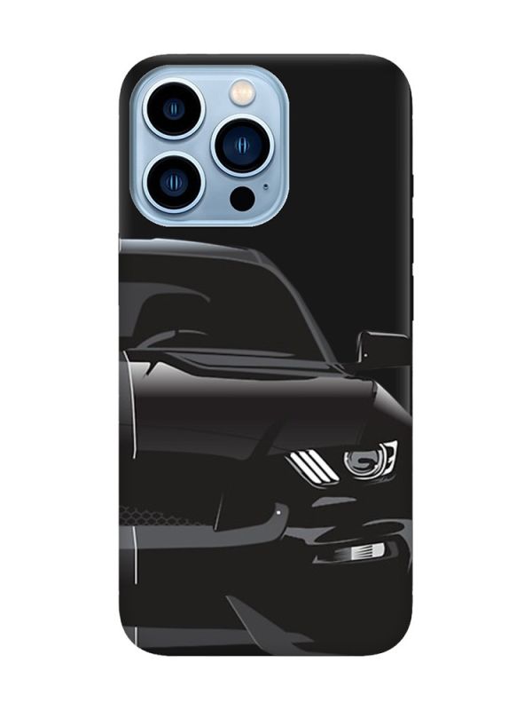 Матовий чорний чохол на Apple iPhone 13 Pro Max Авто чорне (принт 232)