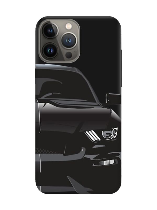Матовий чорний чохол на Apple iPhone 13 Pro Авто чорне (принт 232)
