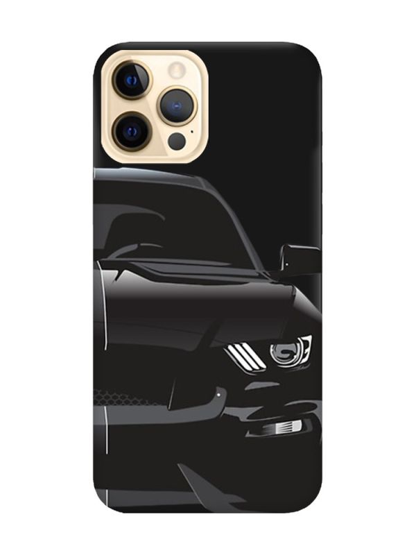 Матовий чорний чохол на Apple iPhone 12 Pro Max Авто чорне (принт 232)